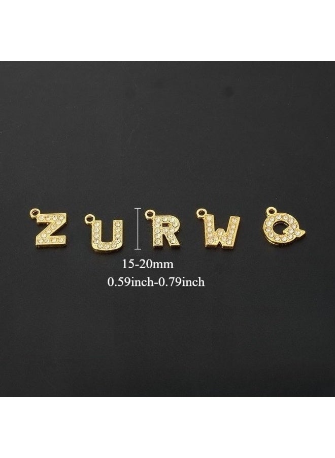 26 English letters set with diamond accessories, stainless steel pendants, creative jewelry accessories, handmade DIY materials, suitable for clothing and luggage matching - Image 4