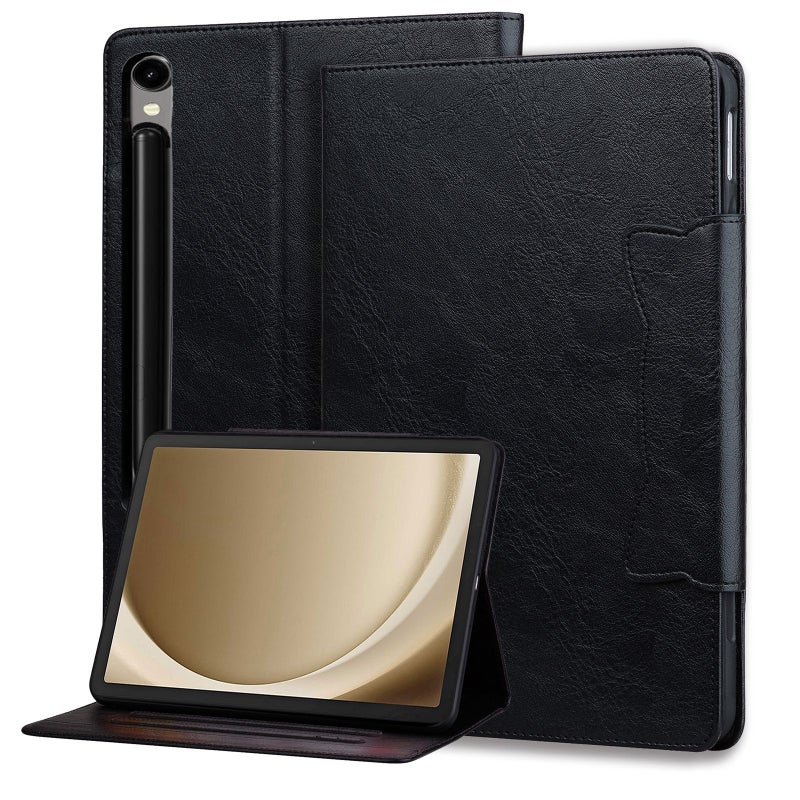 For Samsung Galaxy Tab S11/S10 Lite/S9 Fe/S9/S8 Buckle Leather Smart Tablet Case(Black) - Image 1