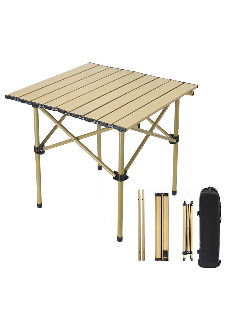 Yolu Folding Camping Table with Carry Bag, Outdoor Portable Lightweight Aluminum Desk for Beach, Picnics, Cooking,Party Dining, Camping, BBQ  - Image 1