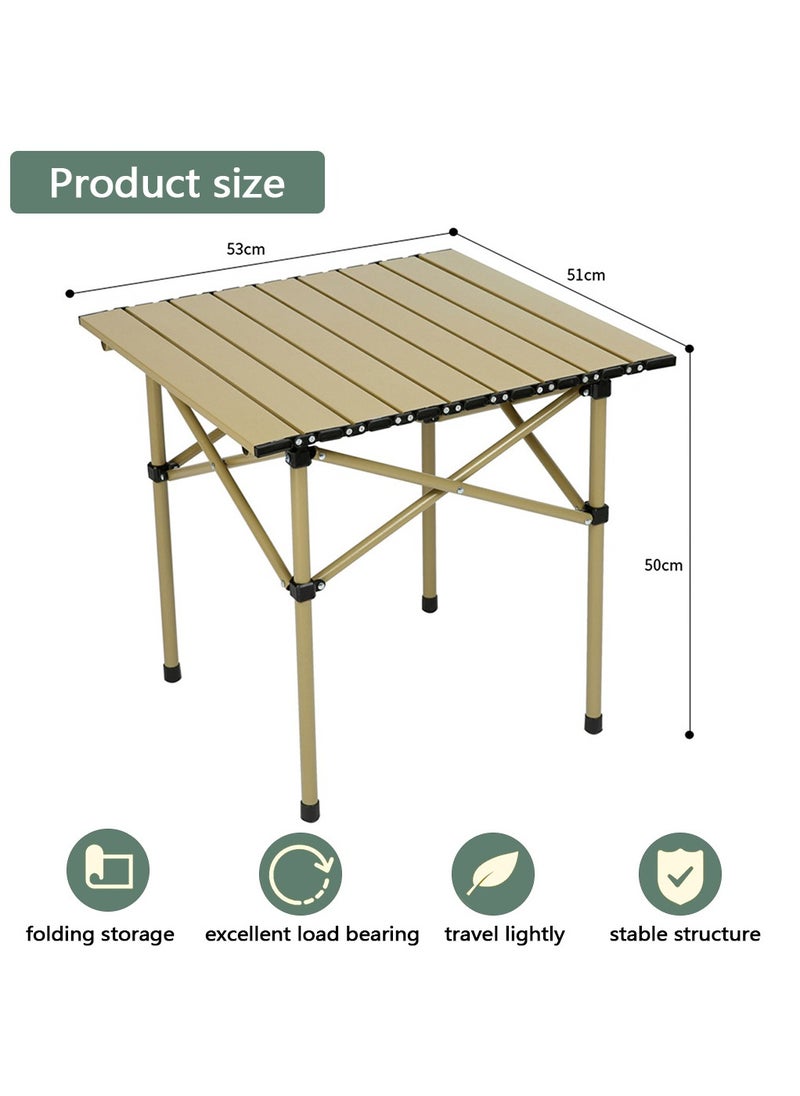 Yolu Folding Camping Table with Carry Bag, Outdoor Portable Lightweight Aluminum Desk for Beach, Picnics, Cooking,Party Dining, Camping, BBQ  - Image 2