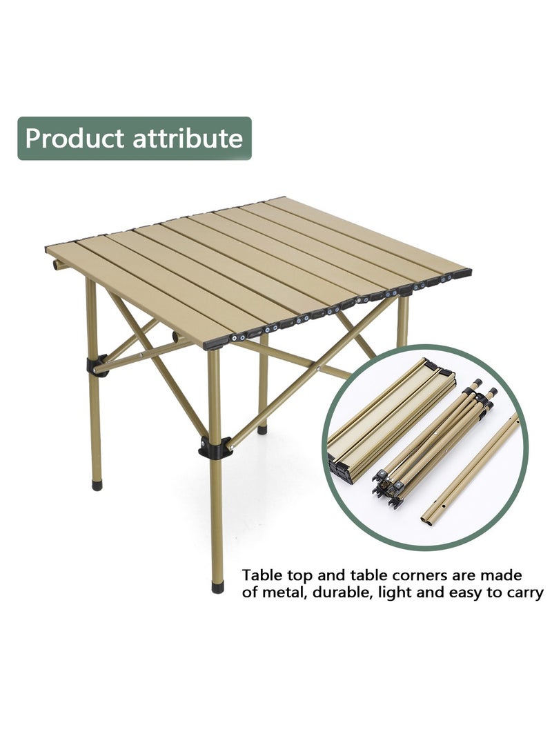 Yolu Folding Camping Table with Carry Bag, Outdoor Portable Lightweight Aluminum Desk for Beach, Picnics, Cooking,Party Dining, Camping, BBQ  - Image 3