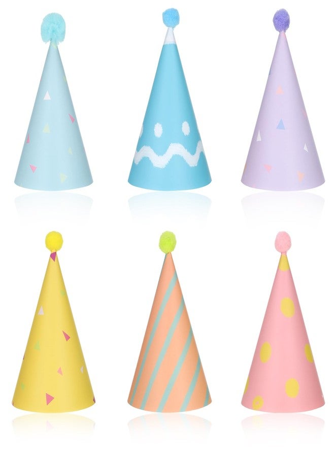 Xyembu 6 Pcs Birthday Hats for Dog/Cat, Mini Party Hats for Stuffed Animals, Adjustable Birthday Party Hat, Pet Accessories for Dolls, Dog, Cat, Small Animals (Multi-Color) - Image 1