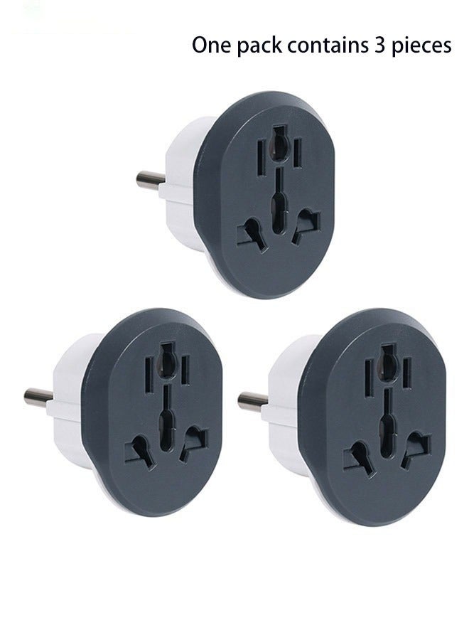 Universal Travel Adapter Plug Converter, 16A 2500W US/AUS/UK to EU Wall Charger Power Plug, 2/3 pin to 2 pin plug socket Fits Type A,B,G,I,J & L for Spain, Italy, Greece, Turkey 250V (Type E/F) - Image 1