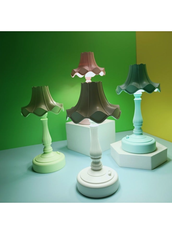 Creative Ins Retro Lotus Leaf USB Lamp Student Desktop Flower Decorative Table Lamp Bedroom DIY Ornaments Gift-Color:BJJ058-1 Green (random Poles)  - Image 4
