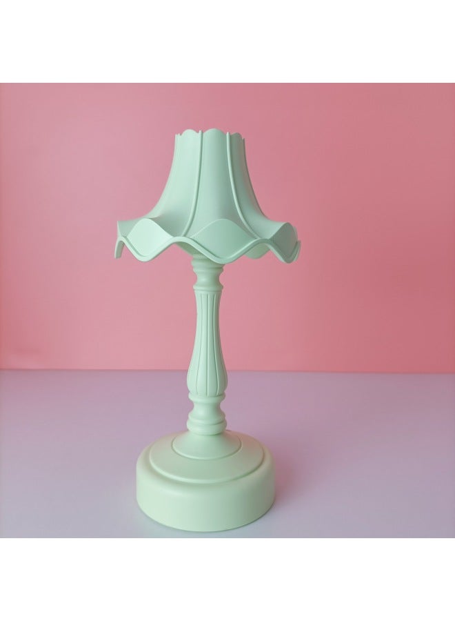 Creative Ins Retro Lotus Leaf USB Lamp Student Desktop Flower Decorative Table Lamp Bedroom DIY Ornaments Gift-Color:BJJ058-1 Green (random Poles)  - Image 1