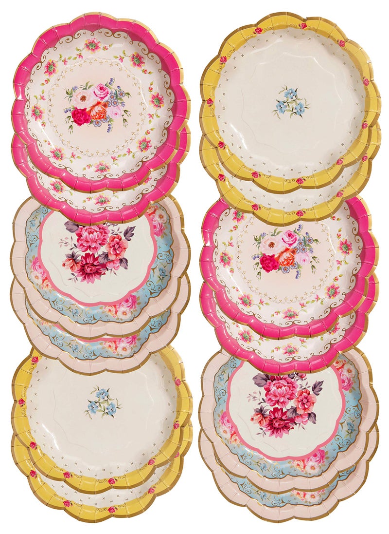 Talking Tables Talking Tables Truly Scrumptious Disposable Plates  12 count  6.5 inches for Tea Party or Birthday  - Image 1