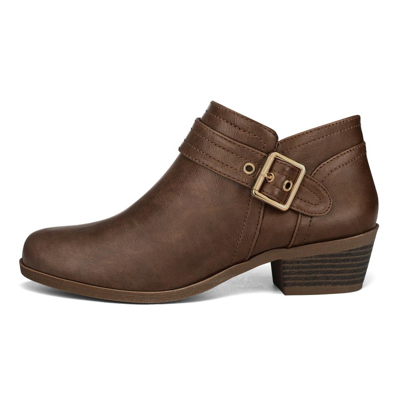 mysoft Women's Ankle Boots Low Chunky Stacked Heel Comfortable Round Toe booties with Side Zipper Shoes - Image 2