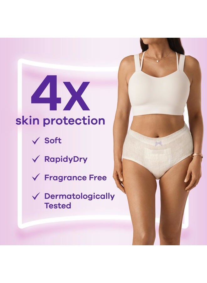 Always Discreet for Sensitive Skin Underwear, Four Times Skin Protection, Dermatologically Tested, Fragrance-Free, Maximum Absorbency, Large, 24 Count - Image 2