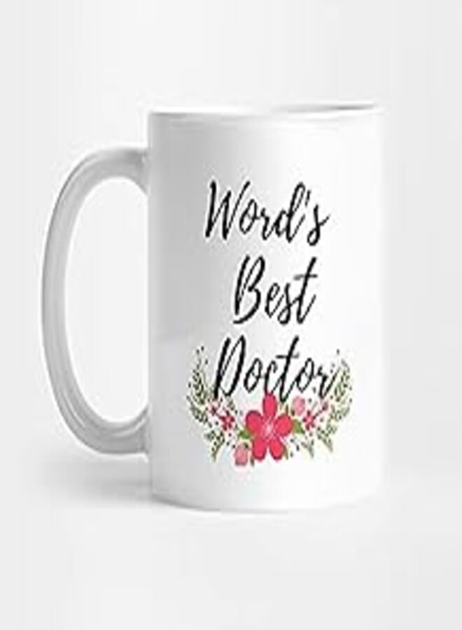 world's best doctor design white mug, 2725619089205