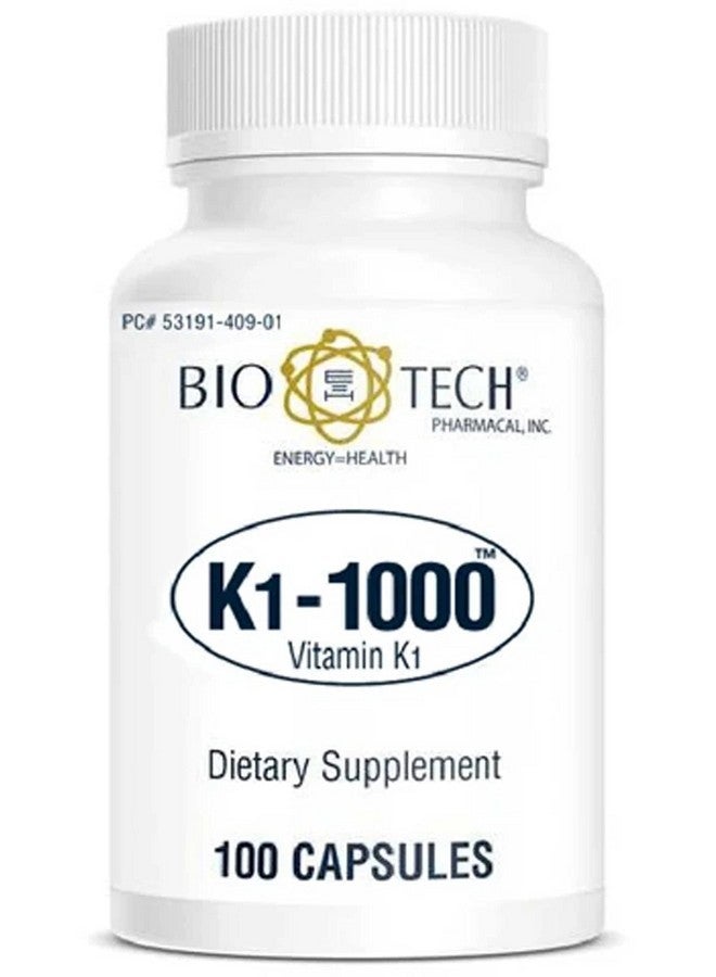 Bio-Tech Pharmacal K1-1000 (Vitamin K1) 100 Capsules - 3 Pack - Image 1