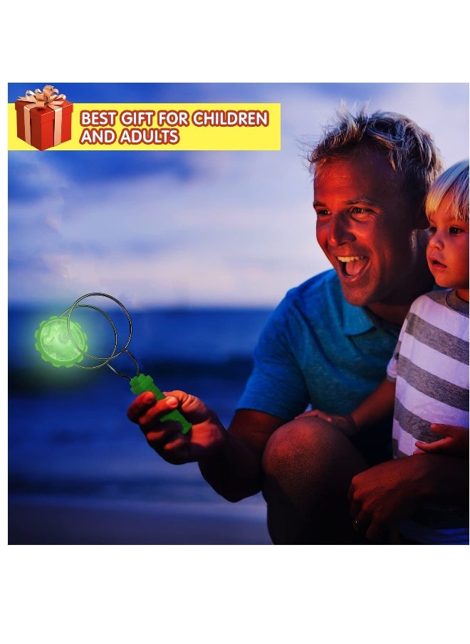 Generic Vintage Light Up Gyro Wheel Set for Kids Classic Twister Fidget Toy Magnetic Gravity Defying Stunt Toys for Boys and Girls 4 Pieces  - Image 5