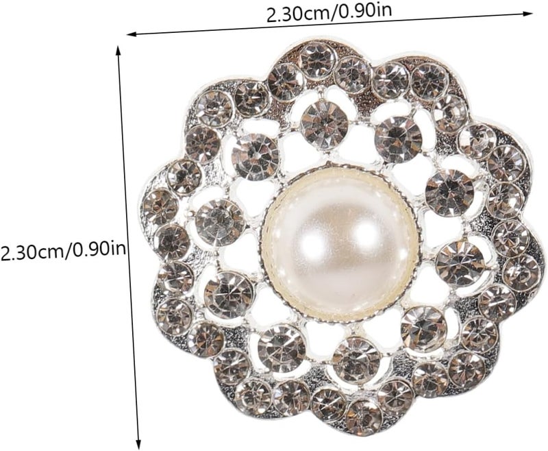 10Pcs Elegant Rhinestone Metal Sewing Buttons for DIY Clothing Flower Shape Decorative Accessories for Skirts Suits and Crafts Projects - Image 2