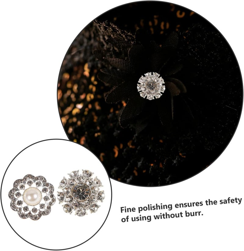 10Pcs Elegant Rhinestone Metal Sewing Buttons for DIY Clothing Flower Shape Decorative Accessories for Skirts Suits and Crafts Projects - Image 5