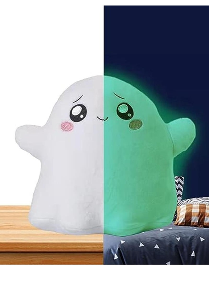 دمية قطيفة من القطيفة الكرتونية المضيئة من فوكسي آند بوكسي ، 11 بوصة من ألعاب أنيمي لانكي ، تتوهج في الظلام ، لعبة قطيفة ناعمة محشوة ، مجموعات رائعة هدية للأطفال والمعجبين (Ghosty) - Image 1