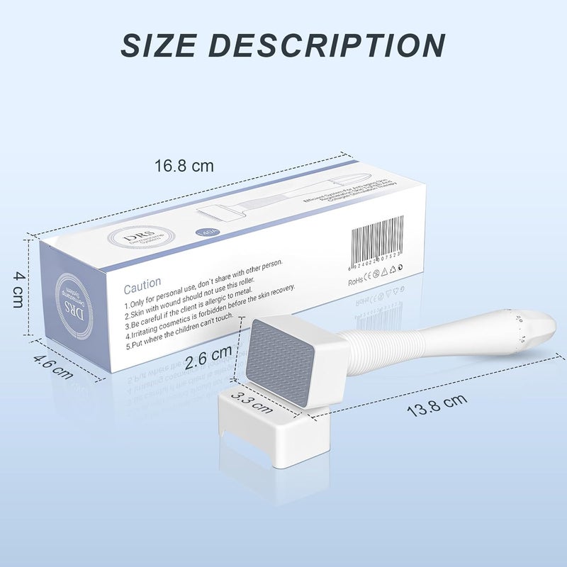 Adjustable Microneedling Derma Stamp - 140 Titanium Pins Professional Microneedle Dermapen for Hair, Beard Growth, Face, Body - Best Derma Roller Alternative - Image 3