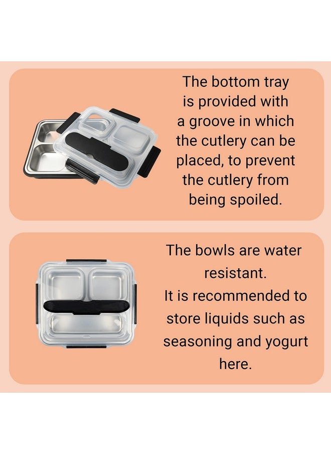 Femora High Steel Container Rectangle Lunch Box for Office-College-School - (Not Leakproof) (3 Pots) - Black - pzsku/ZB25CE4A87B676F8C5C5CZ/45/_/1738306600/59d7aa01-0300-4a94-a247-e36dd693935d