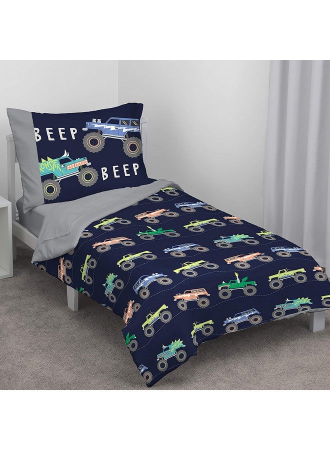 carter's CARTERS Monster Truck 4 Piece Toddler Bed Set - Image 1