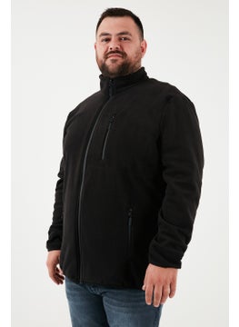 Buratti Regular Fit Stand Collar Zippered Plus Size Polar Fleece Cardigan Men's Cardigan 5906028B  - Image 4