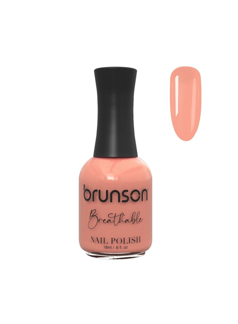 Brunson Breathable Nail Polish Halal Nail Lacquer Wudu friendly Quick Dry long lasting but easy peel off Glossy Shine Water Based Nail paint 18ml