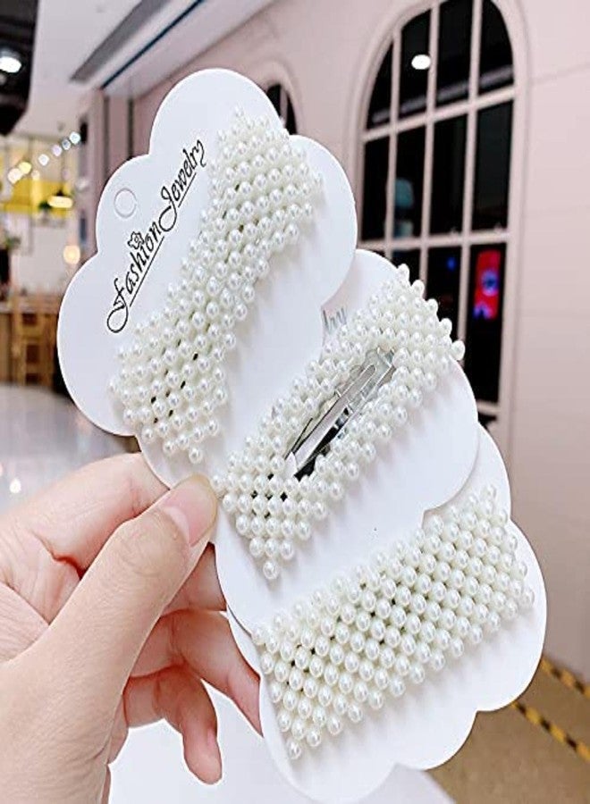 DN Creation Set of 6 Korean Style Pearl Metal Hair clip Barrettes Hairpin for Women and Girls - Image 4