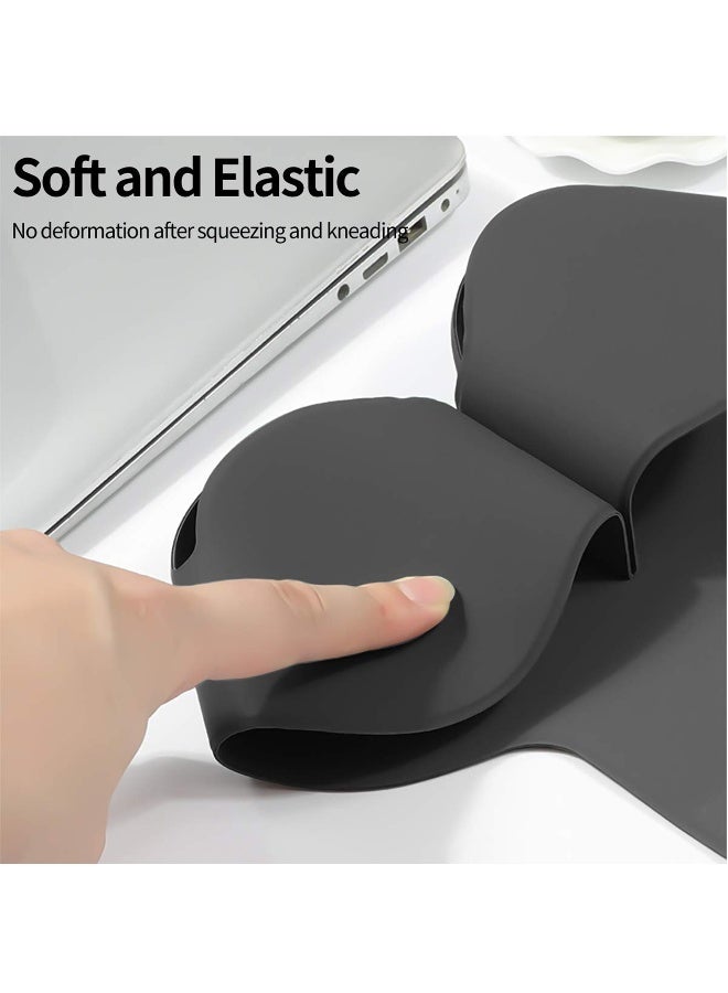 NIBEMINENT For Apple AirPods Max Case, Smart Automatic Sleep Headphones Silicone Storage Bag, Portable Travel Anti-Scratch Carrying Case, Compatible with AirPods Max Anti-Dust Protective Cover (Black)  - Image 2