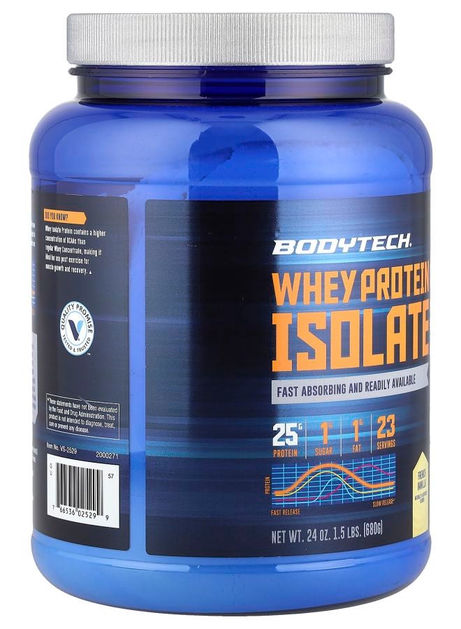 BODYTECH بروتين مصل اللبن المعزول بنكهة الفانيليا الفرنسية 1.5 رطل (680 جرام) - Image 2