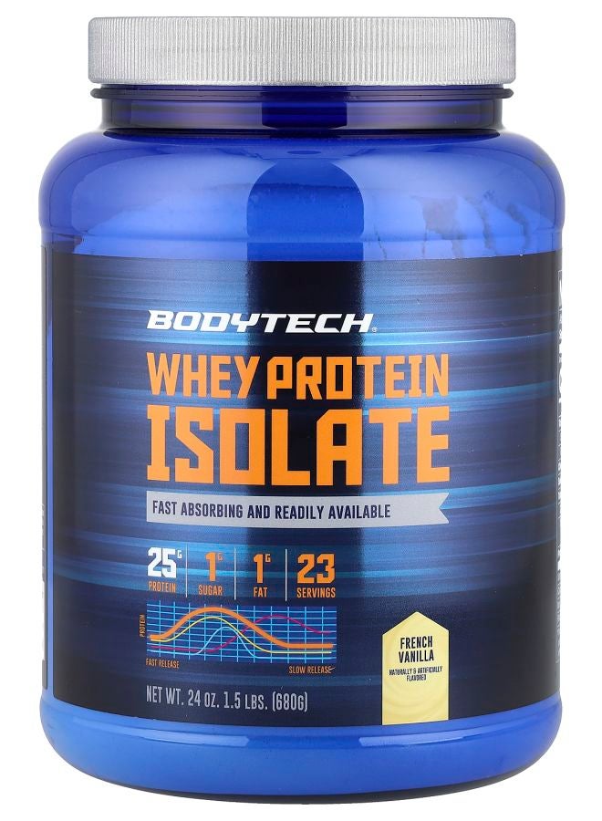 BODYTECH بروتين مصل اللبن المعزول بنكهة الفانيليا الفرنسية 1.5 رطل (680 جرام) - Image 1