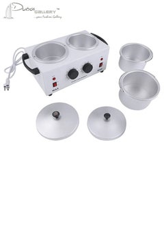 DubaiGallery Wax Warmer, Hair Removal Wax Machine, Home Waxing Warming Wax Heater for Women and Men, Professional Salon Electric Wax Heater Pot for Facial Skin Full Body Bikini Armpit Area (Dual Pot)  - Image 1
