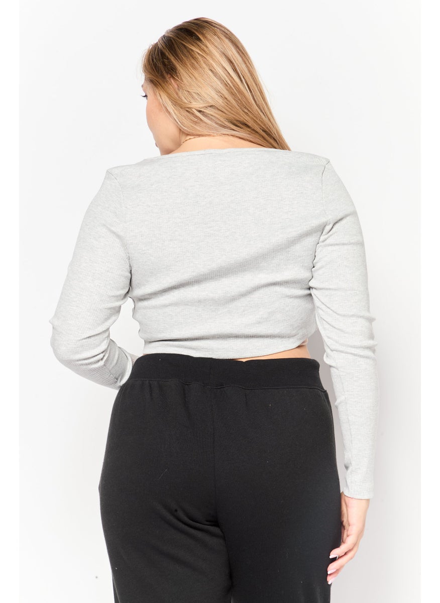 PUMA Women Sportswear Fit Long Sleeve Outdoor Top, Light Grey  - Image 4