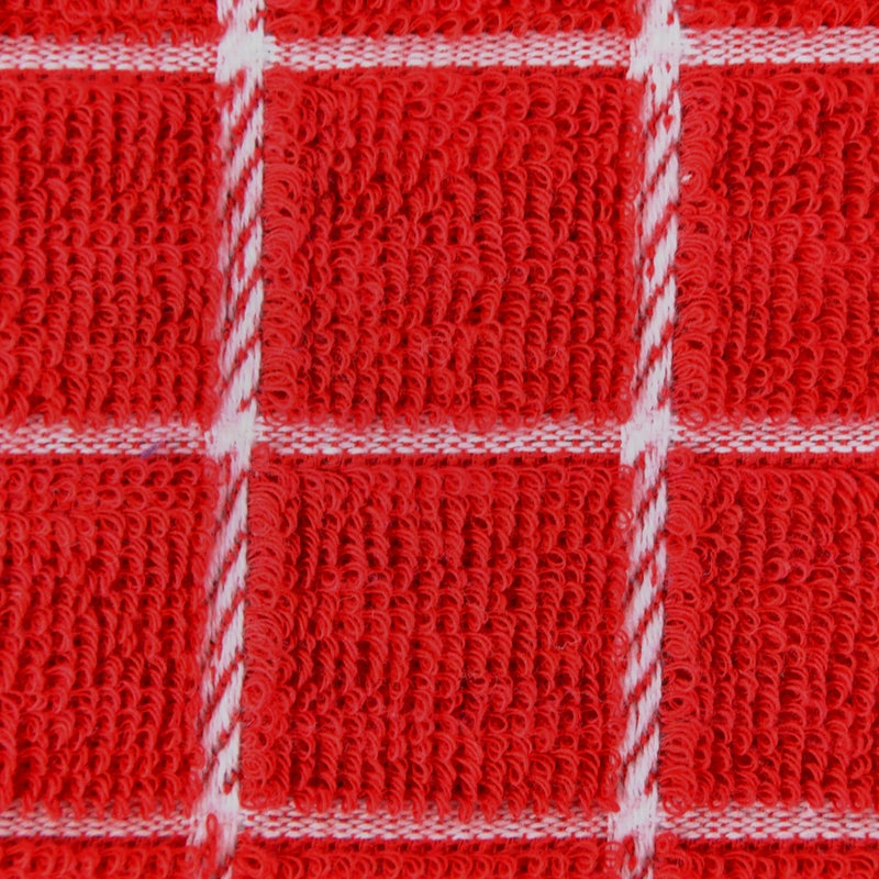 Design Imports DII Red Solid Windowpane Terry Dishtowel (Set of 4) - Image 2