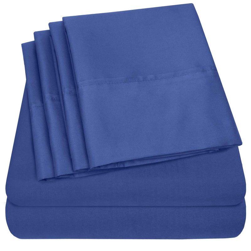 KAWAHOME KAWAHOME Summer Sweatshirt Blanket Jersey Blanket for Bed Breathable Couch Thin Knit Blanket Lightweight Throw Hot Sleeper (50x60 Inches)- Blue  - Image 3