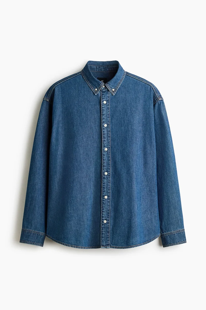 H&M  Oversized Fit Denim shirt for Men | Best Price UAE
