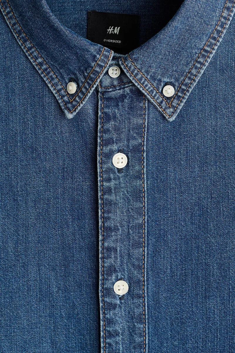 H&M  Oversized Fit Denim shirt for Men | Best Price UAE