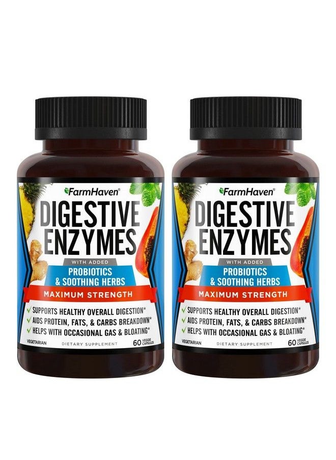 FarmHaven - Digestive Enzymes With 18 Probiotics & Herbs ; Papaya Bromelain Protease & More For Lactose Absorption & Better Digestion ; Helps Bloating Gas Constipation ; Vegetarian 120 Capsules - Image 1