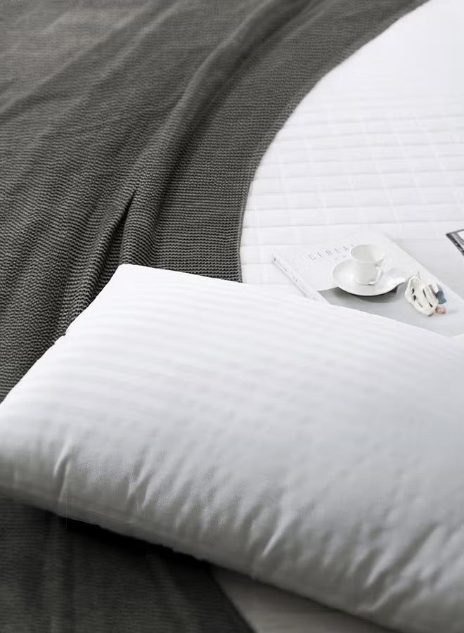 Brides 4- White cotton bed pillow for sleeping, 50x75 cm - white  - Image 4