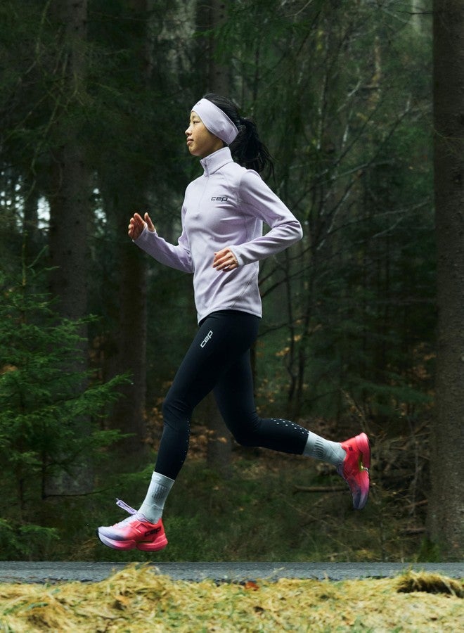CEP Core Run Merino Mid Cut Socks, Grey/White, Unisex, LG - Image 3