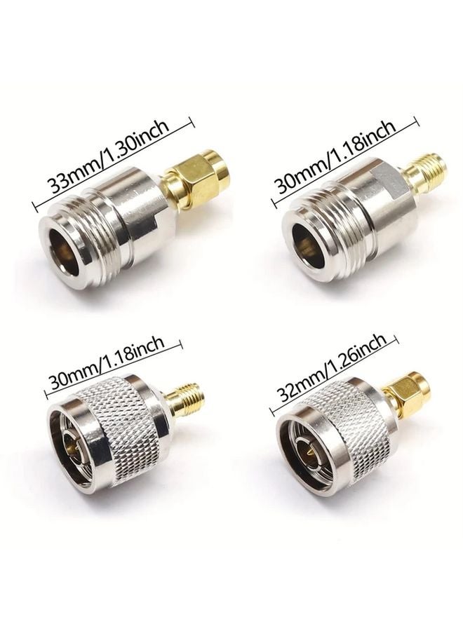 SMA To N RF Coaxial Adapter 50 Ohm 75 Ohm Impedance Matching Nickel Plated Copper - Image 3