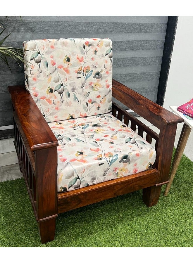 AMAZE ATTIRES Stretchable/Spandex Printed Sofa Slip Cover, Pack of 6 Sofa seat Covers can use for livingroom, Couch, Wooden Sofas & Offices (Orange Floral) - Image 1