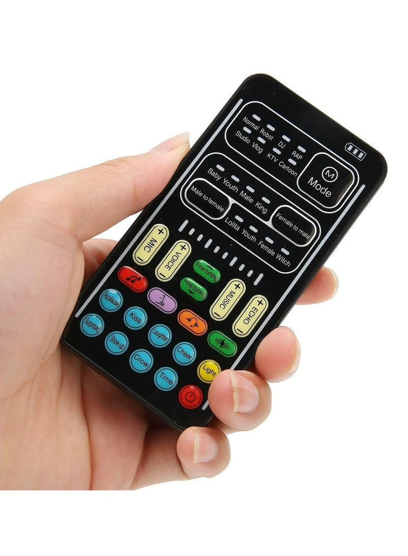 Portable Voice Changer, 2rd Generation i9 Live Sound Card, Cool Lights Sound Board - Voice Disguiser/Modulator for PS4/PS5/Xbox One/PC/Phone/Laptops with Adjustable Voice Functions  - Image 1