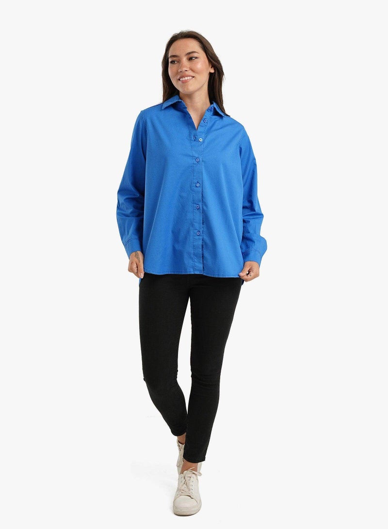Carina gabardine-hip-length-shirt 
