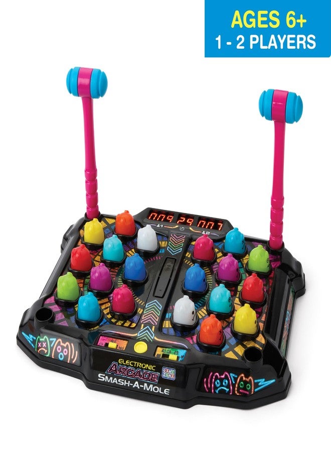Game Zone Smash-A-Mole - Electronic Arcade Game with Lights & Sounds - 4 Game Modes - Ages 6+ - Image 2