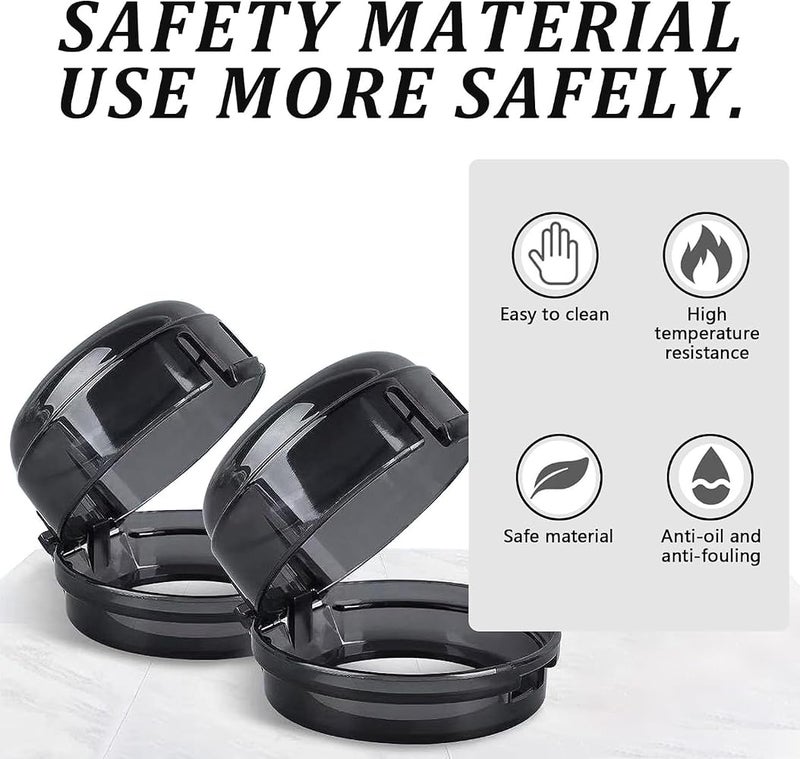 ALMEKAQUZ 8Pack Stove Knob Covers for Child Safety, Stove Knob Lock, Stove Knob Gurad, Stove Knob Safety Covers Clear with Child Proof Lock for Kids and Pets - Image 4