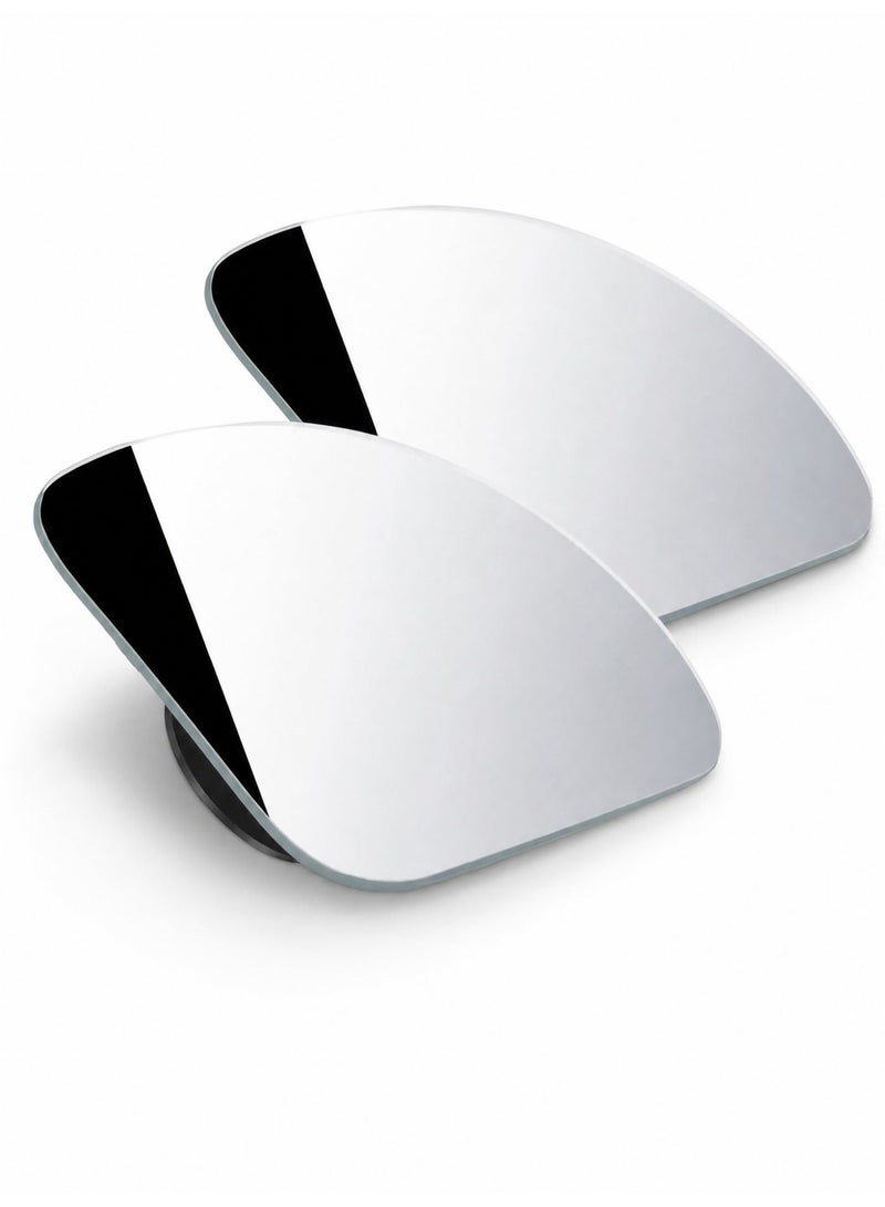 Frameless Fan Shaped Car Blind Spot Mirror Wide Angle Adjustable 360 Degree HD Auxiliary Rear View Mirror 2 Pack for Reversing Lane Change and Parking - Image 1