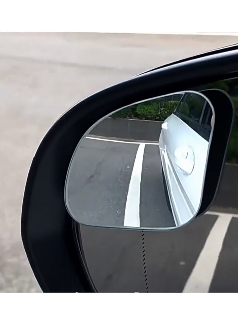 Frameless Fan Shaped Car Blind Spot Mirror Wide Angle Adjustable 360 Degree HD Auxiliary Rear View Mirror 2 Pack for Reversing Lane Change and Parking - Image 2