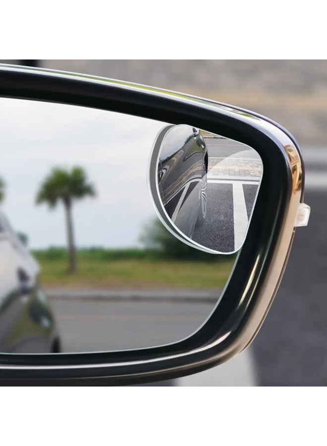 Frameless Fan Shaped Car Blind Spot Mirror Wide Angle Adjustable 360 Degree HD Auxiliary Rear View Mirror 2 Pack for Reversing Lane Change and Parking - Image 3