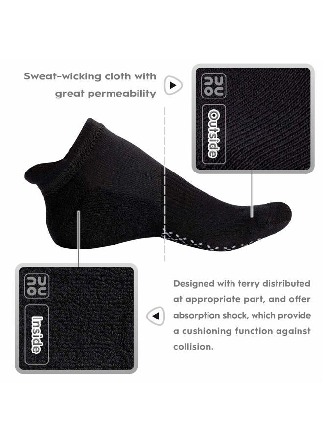 unenow Unisex Non Slip Grip Socks with Cushion for Yoga, Pilates, Barre, Home & Hospital, L - Image 5