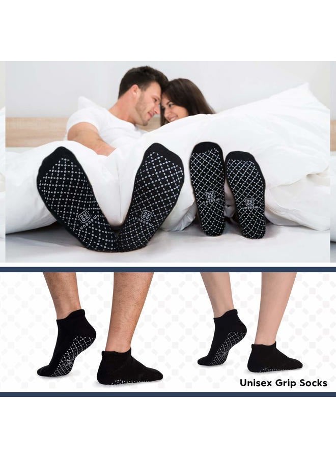 unenow Unisex Non Slip Grip Socks with Cushion for Yoga, Pilates, Barre, Home & Hospital, L - Image 3