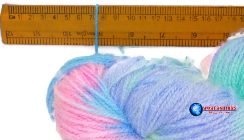 NTGS Ganga Glowing Star Printed Hand Knitting Wool Yarn (Icey Pink) (Hanks-300Gms) - Image 2