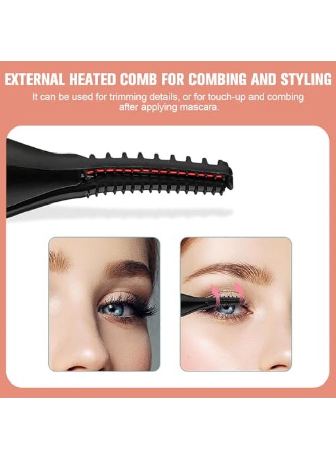 Heated Eyelash Curler, Mini Electric Eyelash Curler, Portable Makeup Electric Eyelash Curling, USB Rechargeable Finalize Eyelash Tool Beauty Tools for Women (White) - Image 5