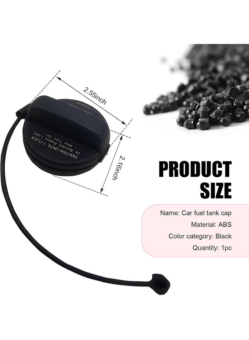 Fuel Tank Cap, Tight-fitting Leak-proof Sealing Cover with Rubber Ring, ABS Heat-resistant Fuel Tank Port Cover with Screws, Compatible with Nissan Infiniti 17251-1VZ0D 17251-3JA0A (Black) - Image 2